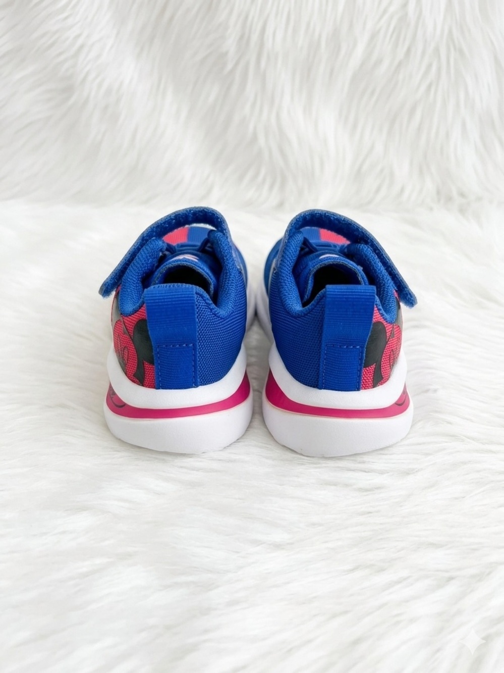 Adidas x Disney Mickey Mouse Toddler Sneakers Size 5.5 Pink Blue Hook & Loop - Picture 4 of 5